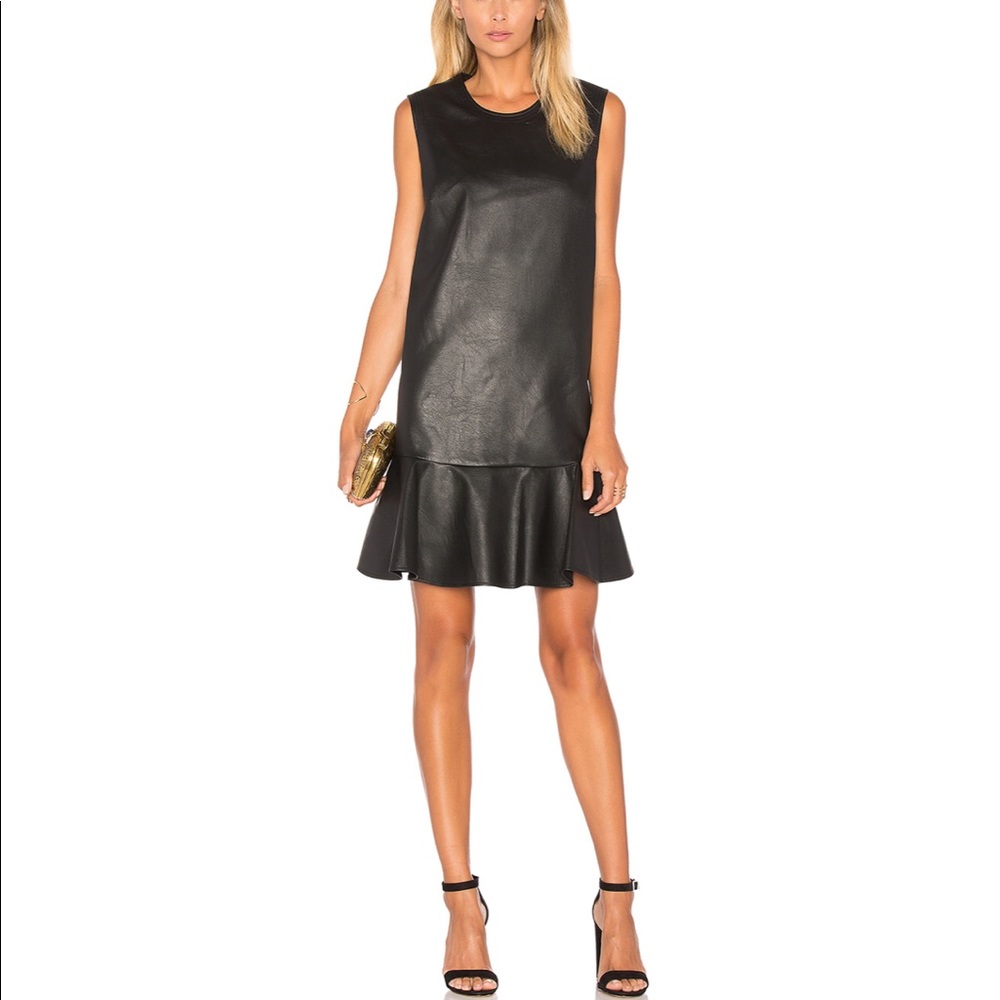 BCBG Sheridan Faux Leather Dress